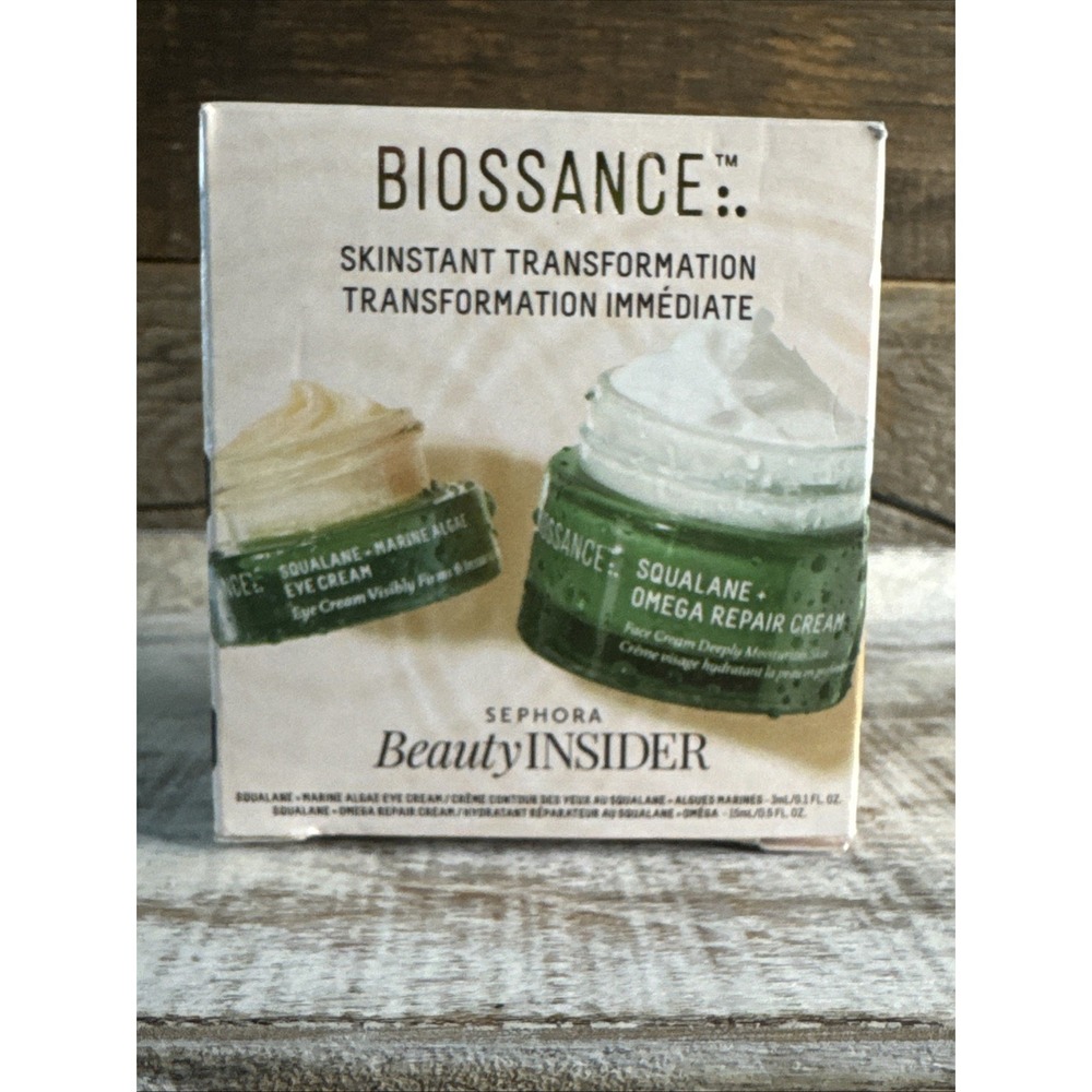 Biossance Squalane Eye Cream & Omega Repair Cream Mini 2pc Set | MSRP = $24